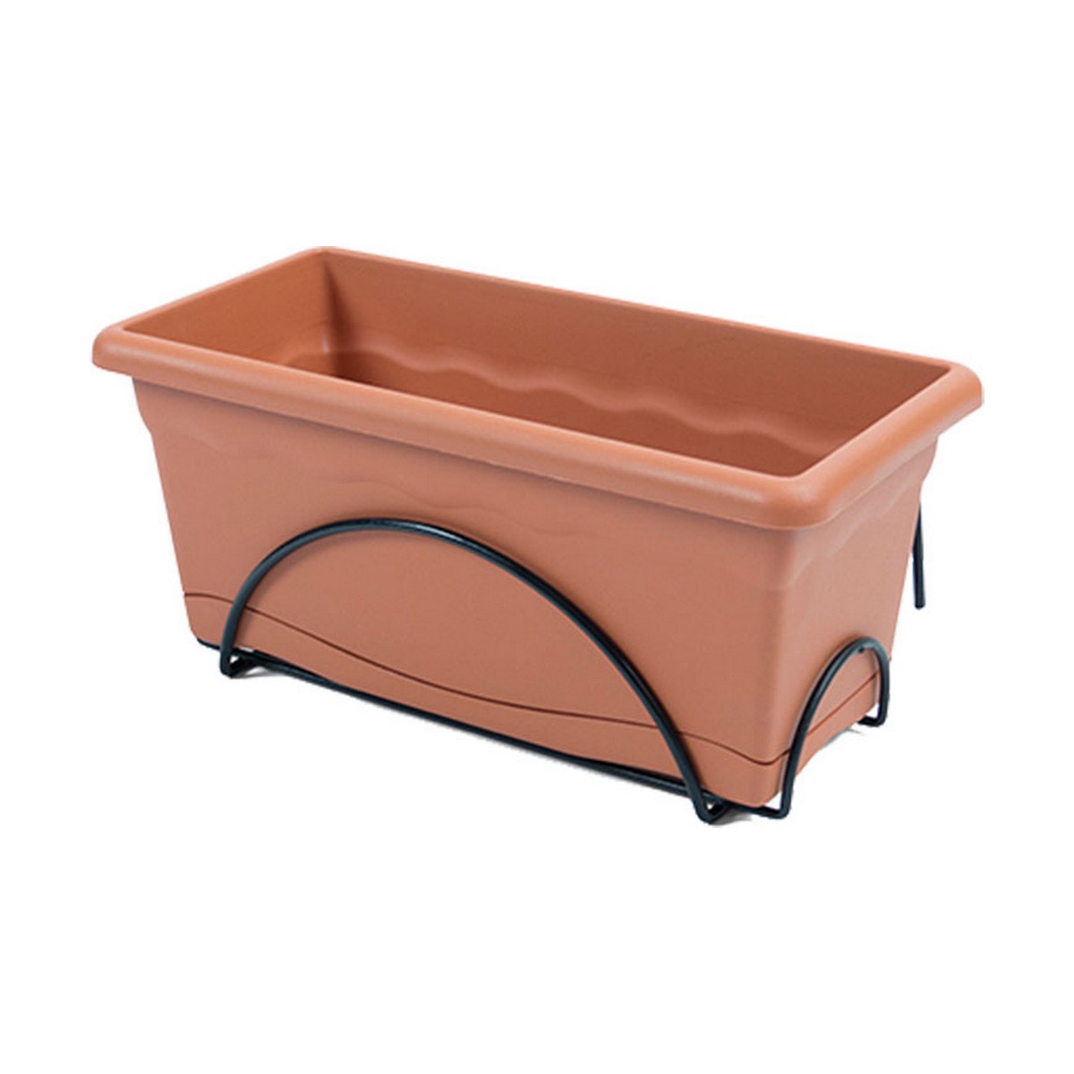 Jardinera con Plato Plastiken Terracota Polipropileno 60 x 24 cm 1 S7907620_0