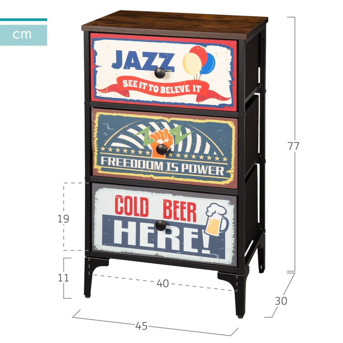 Cómoda Max Home Vintage 45 x 77 x 30 cm 4 S8905559_3