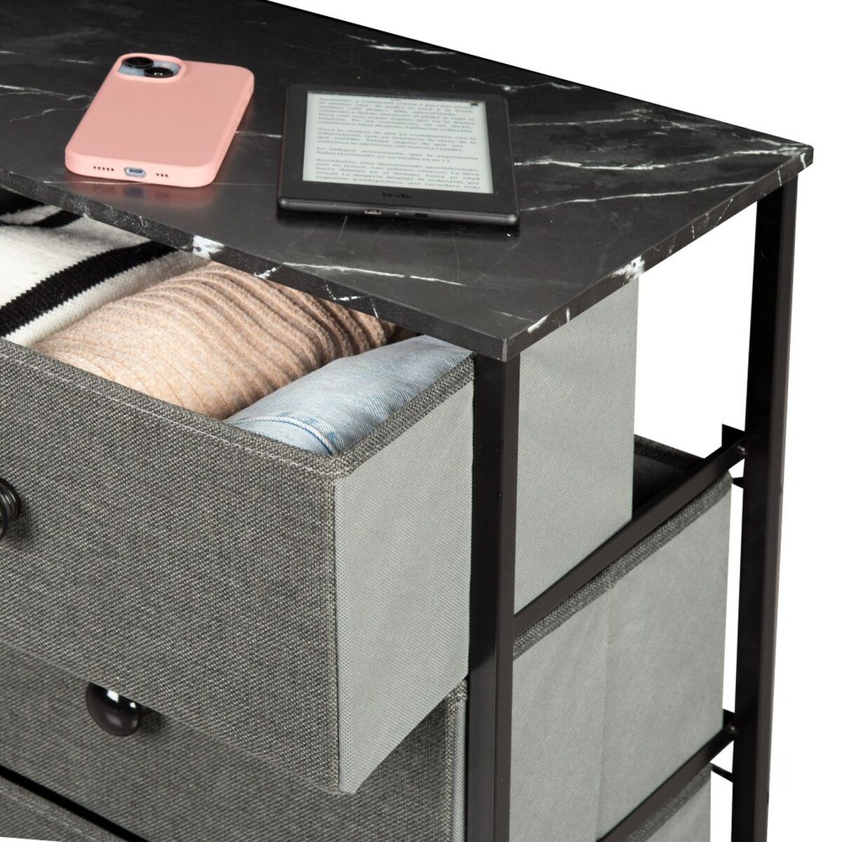 Cómoda Max Home Gris Mármol 80 x 81 x 30 cm 3 S8905569_2