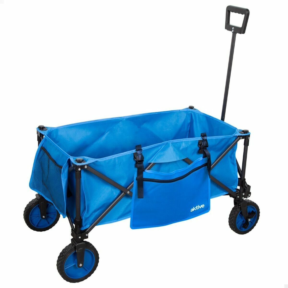 Carro Multiusos Aktive Azul Negro Poliéster PVC Acero 88 x 108 x 47 cm Plegable Playa 1 S8905354_0