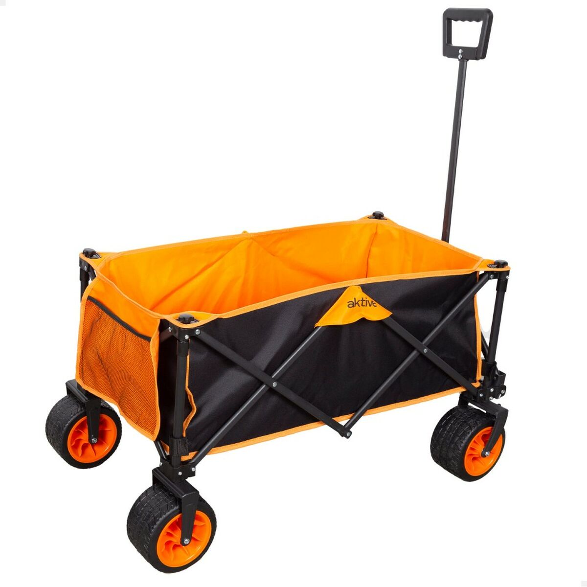 Carro Multiusos Aktive Naranja Poliéster PVC Acero 86 x 108 x 44 cm Plegable Playa 1 S8905355_0