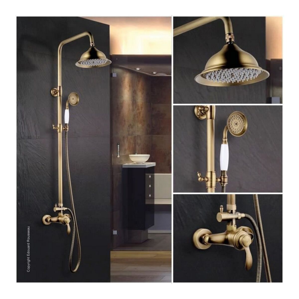 Columna de Ducha Rousseau Amarillo Policarbonato 2 S7141629_1