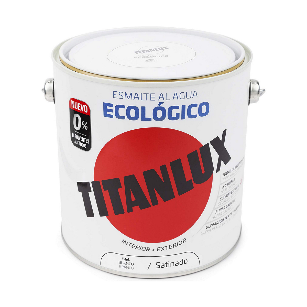 Esmalte acrílico Titanlux 01t056625 Esmalte base Esmalte acrílico Blanco 2,5 L Al agua 1 S7913203_0