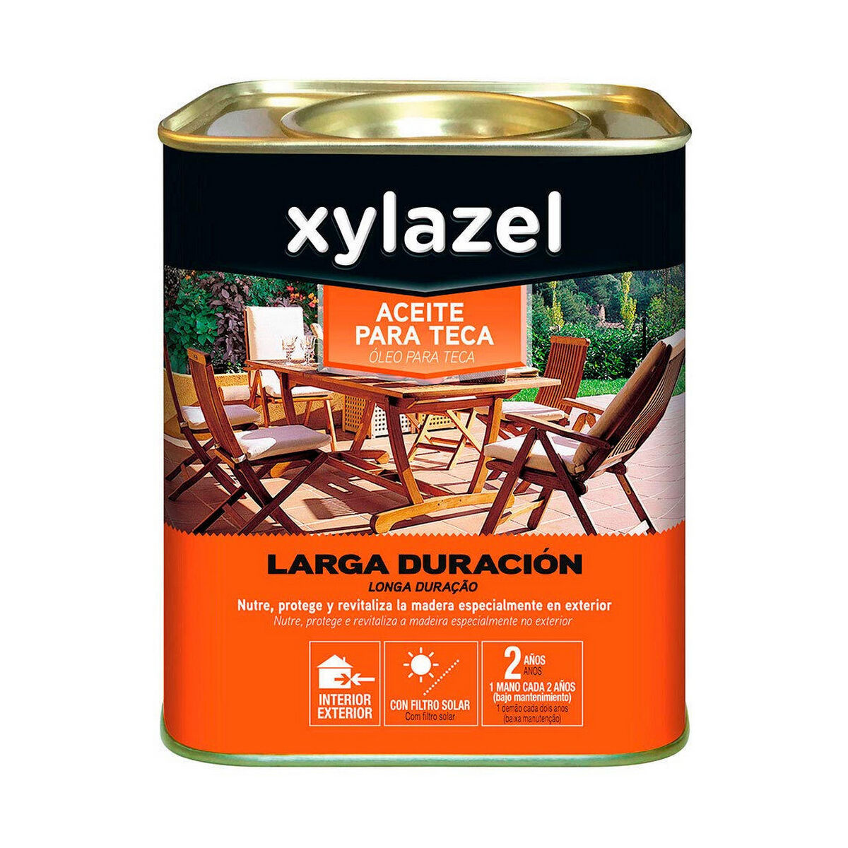 Aceite para teca Xylazel Larga duración Natural 750 ml Mate 1 S7904890_0