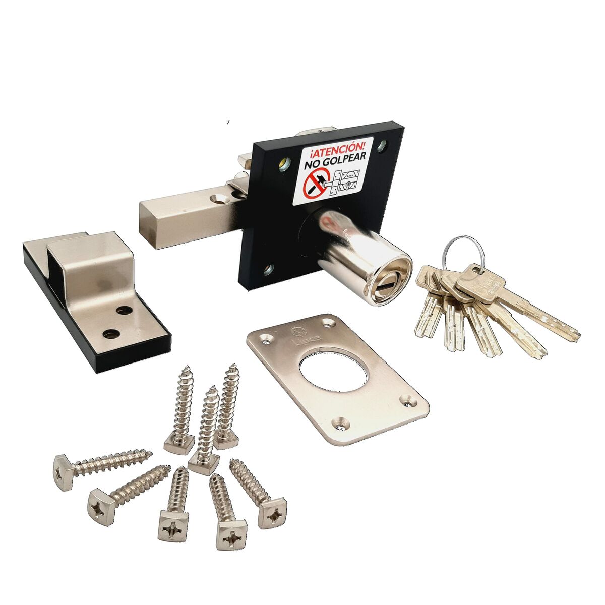 Cerrojo de seguridad Lince 7930r-97930rcm Mate Cromado 4 S7919475_3