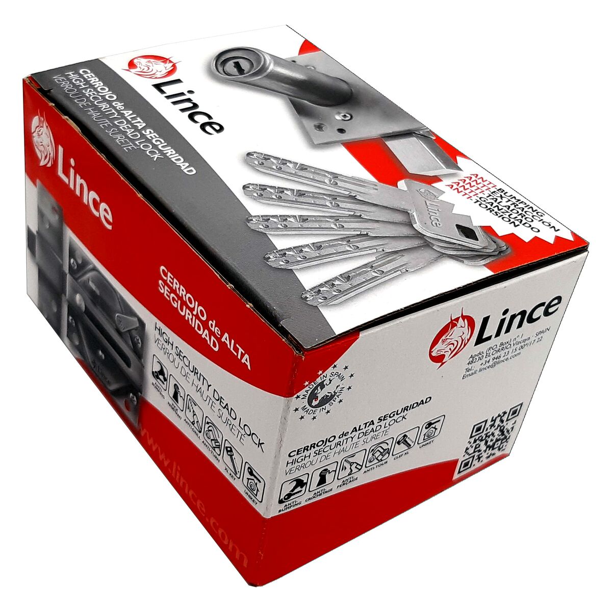 Cerrojo de seguridad Lince 7930r-97930rcm Mate Cromado 5 S7919475_4