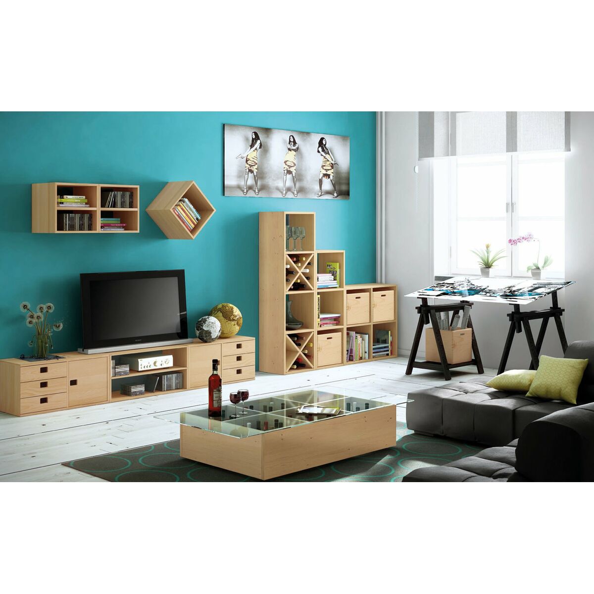 Caballete Astigarraga Archi Tec Pino 101 x 45 x 70 cm 3 S7920181_2