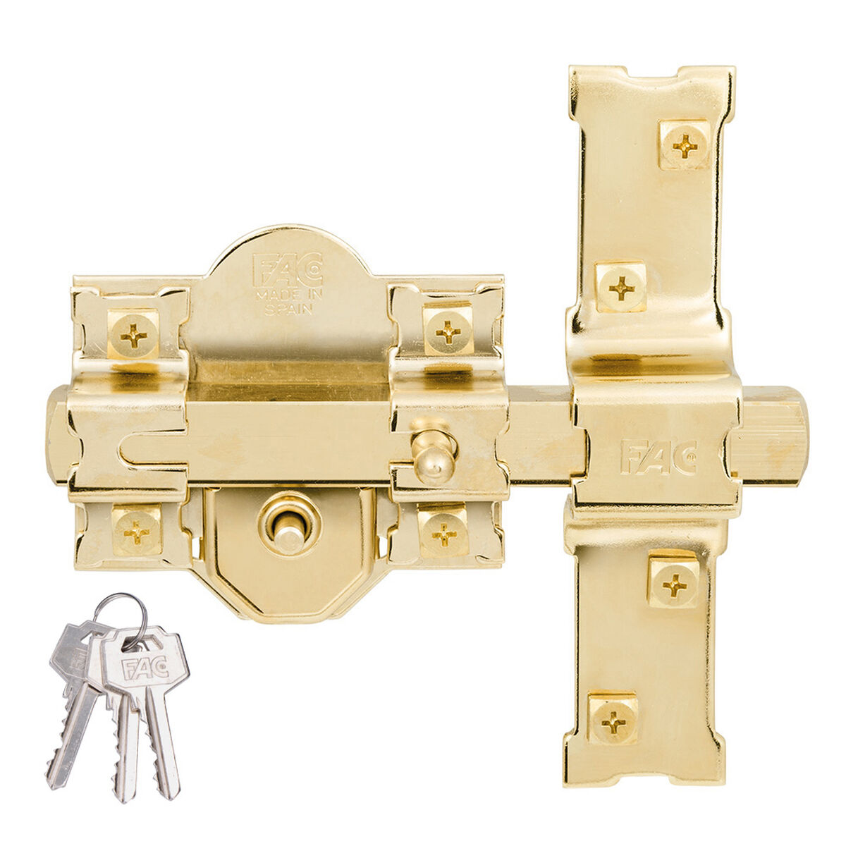 Cerrojo de seguridad Fac 301-r/80 Dorado Acero 50 mm 80 mm 1 S7919825_0