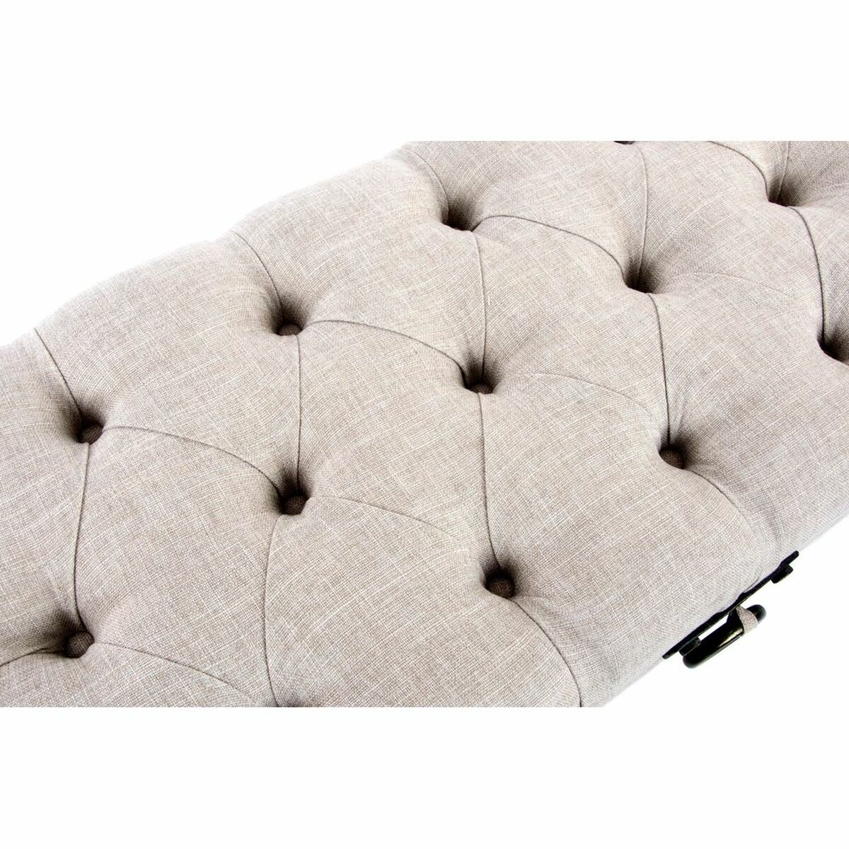 Banqueta DKD Home Decor Beige Lino Madera MDF (122 x 47 x 43 cm) 2 S3021913_1