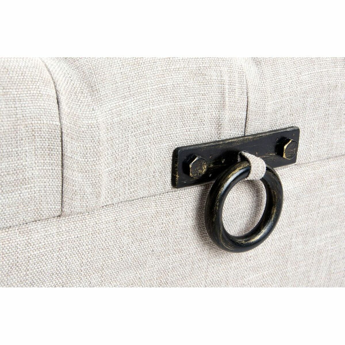 Banqueta DKD Home Decor Beige Lino Madera MDF (122 x 47 x 43 cm) 4 S3021913_3