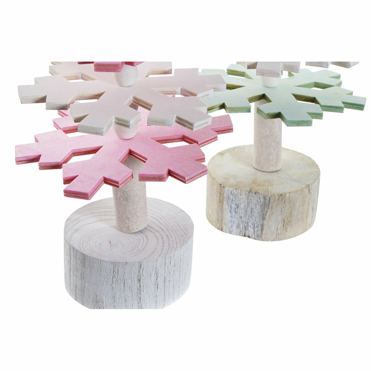 Árbol de Navidad DKD Home Decor Madera MDF (2 pcs) (14 x 14 x 51 cm) 3 S3024962_2