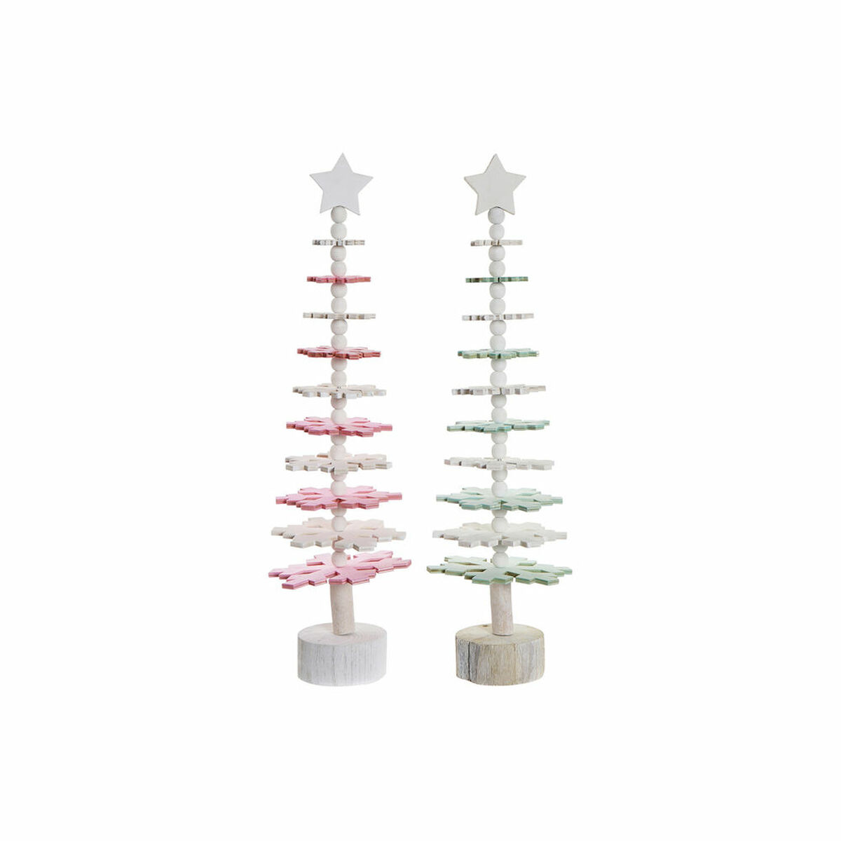 Árbol de Navidad DKD Home Decor Madera MDF (2 pcs) (14 x 14 x 51 cm) 1 S3024962_0