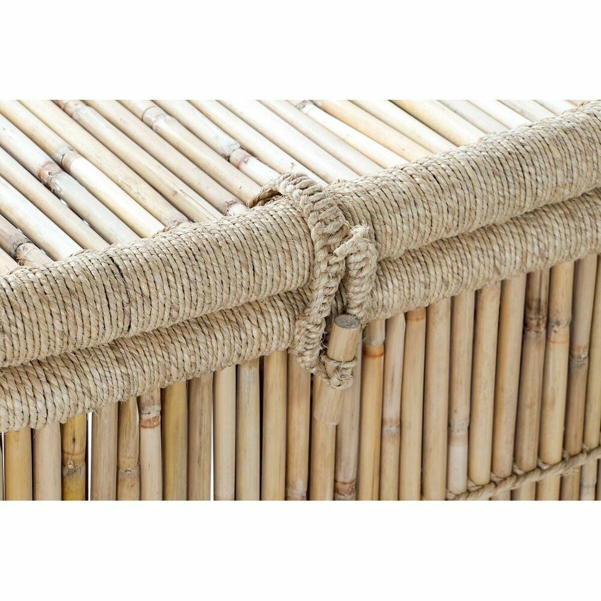 Juego de Cestos DKD Home Decor Natural Bambú Cuerda (2 Piezas) 5 S3032586_4