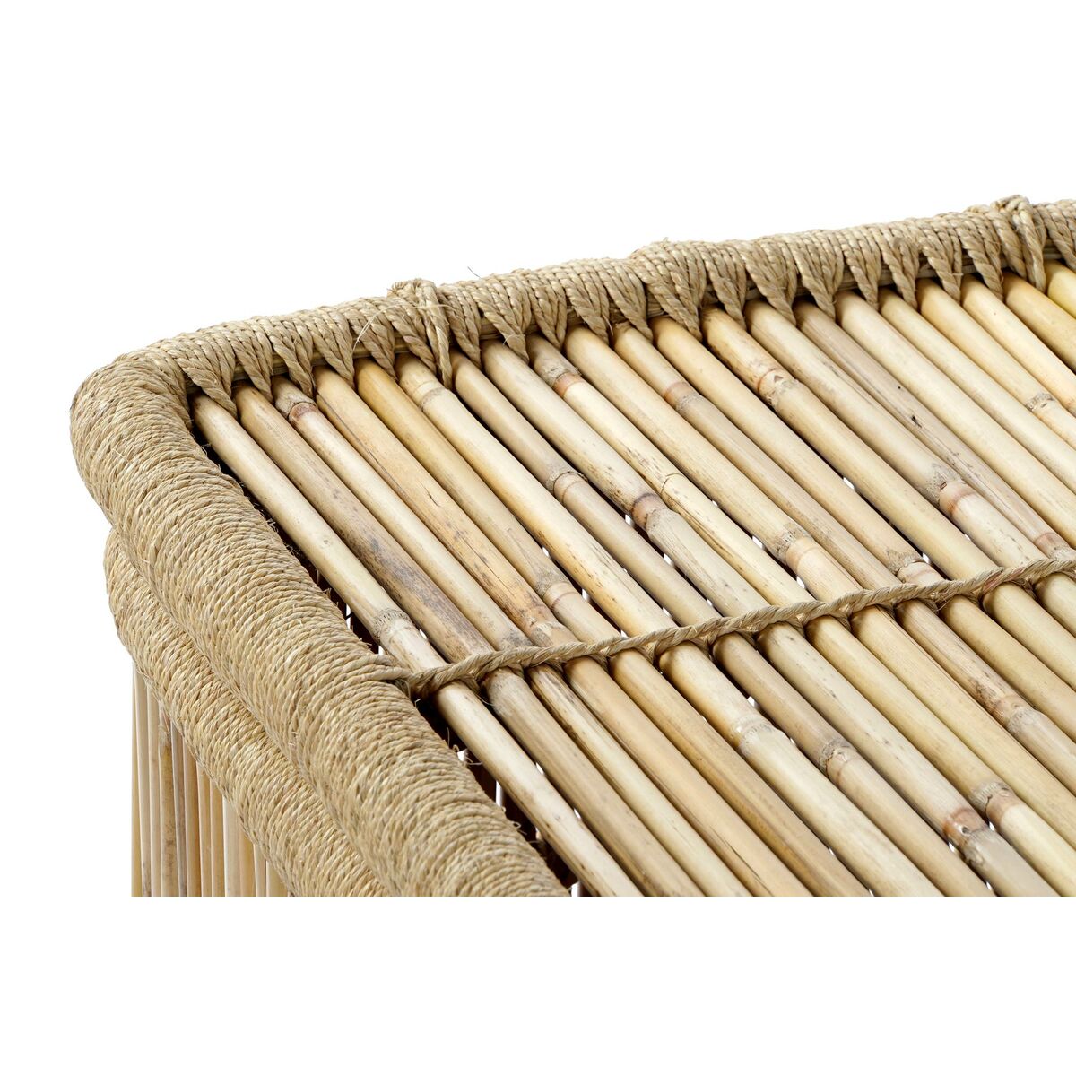 Juego de Cestos DKD Home Decor Natural Bambú Cuerda (2 Piezas) 2 S3032586_1