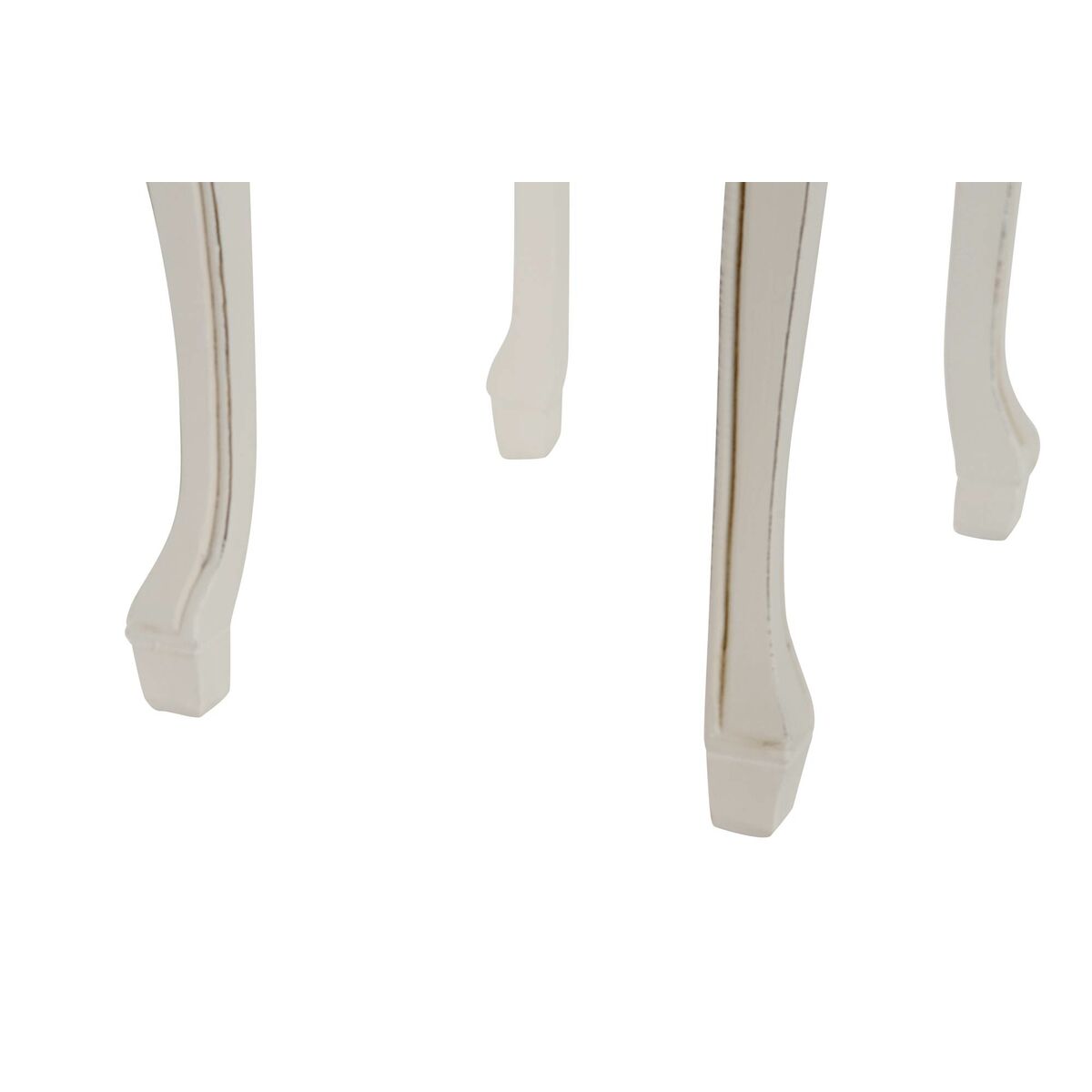 Juego de 3 mesas DKD Home Decor Blanco Marrón 60 x 40 x 66 cm 4 S3022434_3