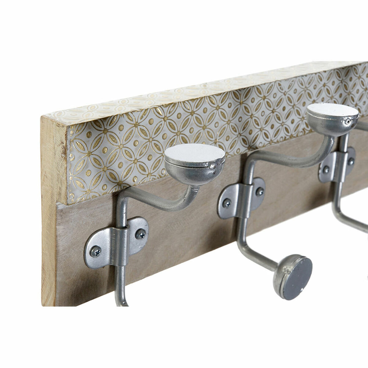 Perchero de Pared DKD Home Decor 46 x 15 x 10 cm Metal Vintage Madera de mango Decapé 2 S3037457_1