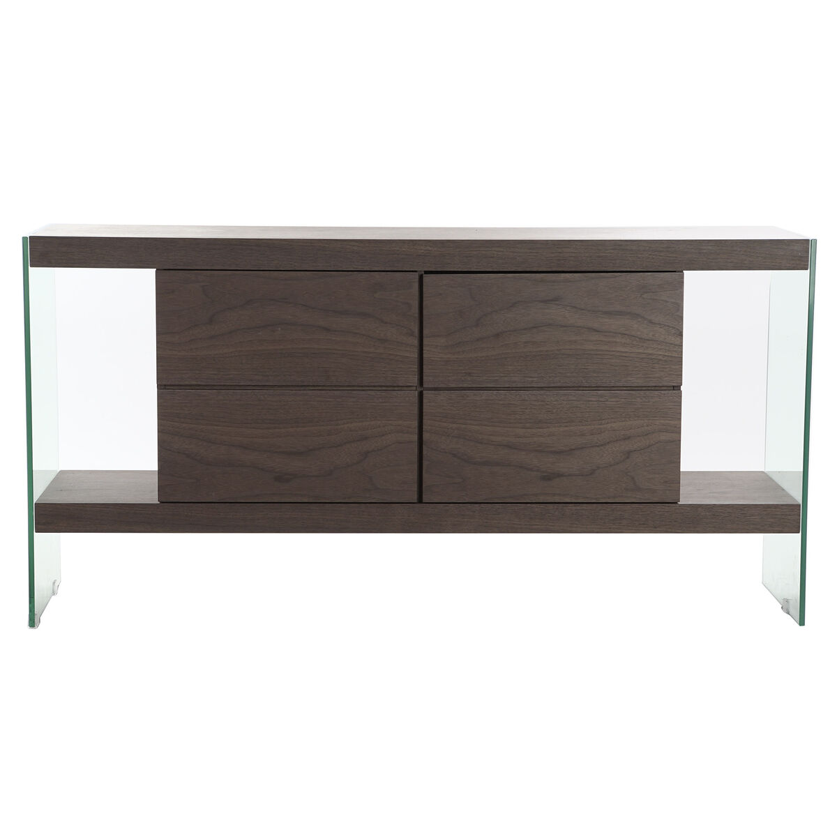 Aparador DKD Home Decor Marrón Transparente Cristal Nogal Madera MDF 160 x 45 x 80 cm 5 S3022481_4