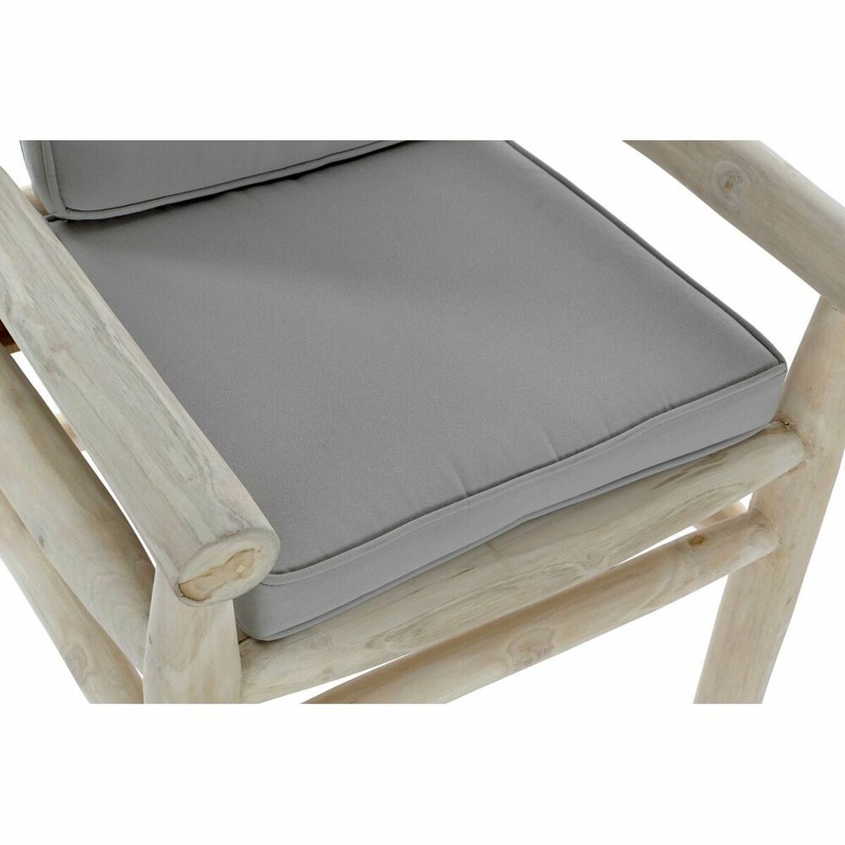 Sillón de jardín DKD Home Decor Natural Gris claro Teca 65 x 80 x 92 cm 2 S3032635_1