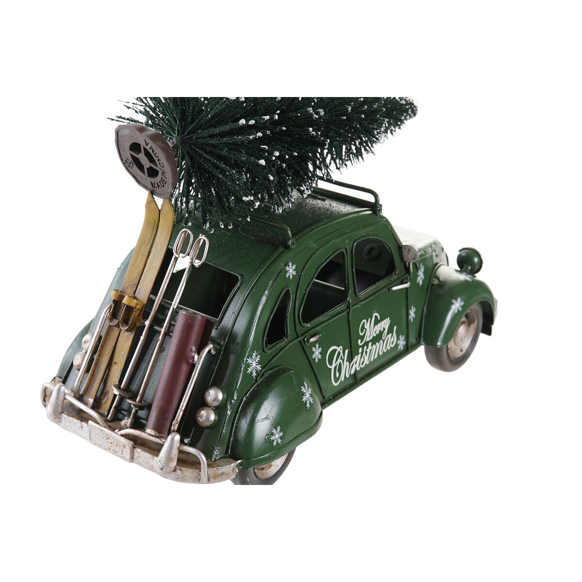 Adorno Navideño DKD Home Decor Rojo Verde Coche 26 x 11,5 x 16,5 cm (2 Unidades) 3 S3034993_2