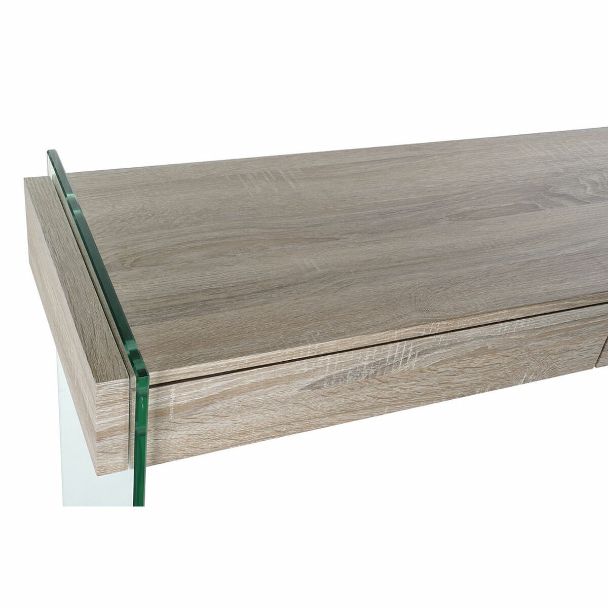 Mesa auxiliar DKD Home Decor Transparente Natural Madera Cristal Madera MDF 120 x 40 x 76 cm 3 S3022635_2