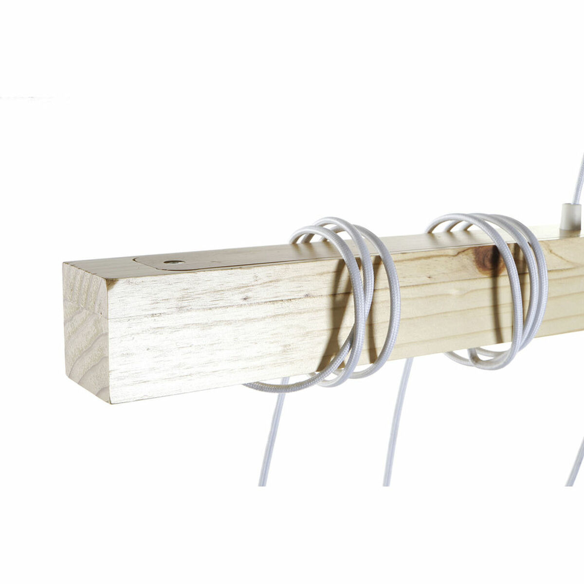 Lámpara de Techo DKD Home Decor Negro Metal Madera Blanco 220 V 50 W (100 x 7 x 160 cm) (2 pcs) 3 S3020728_2