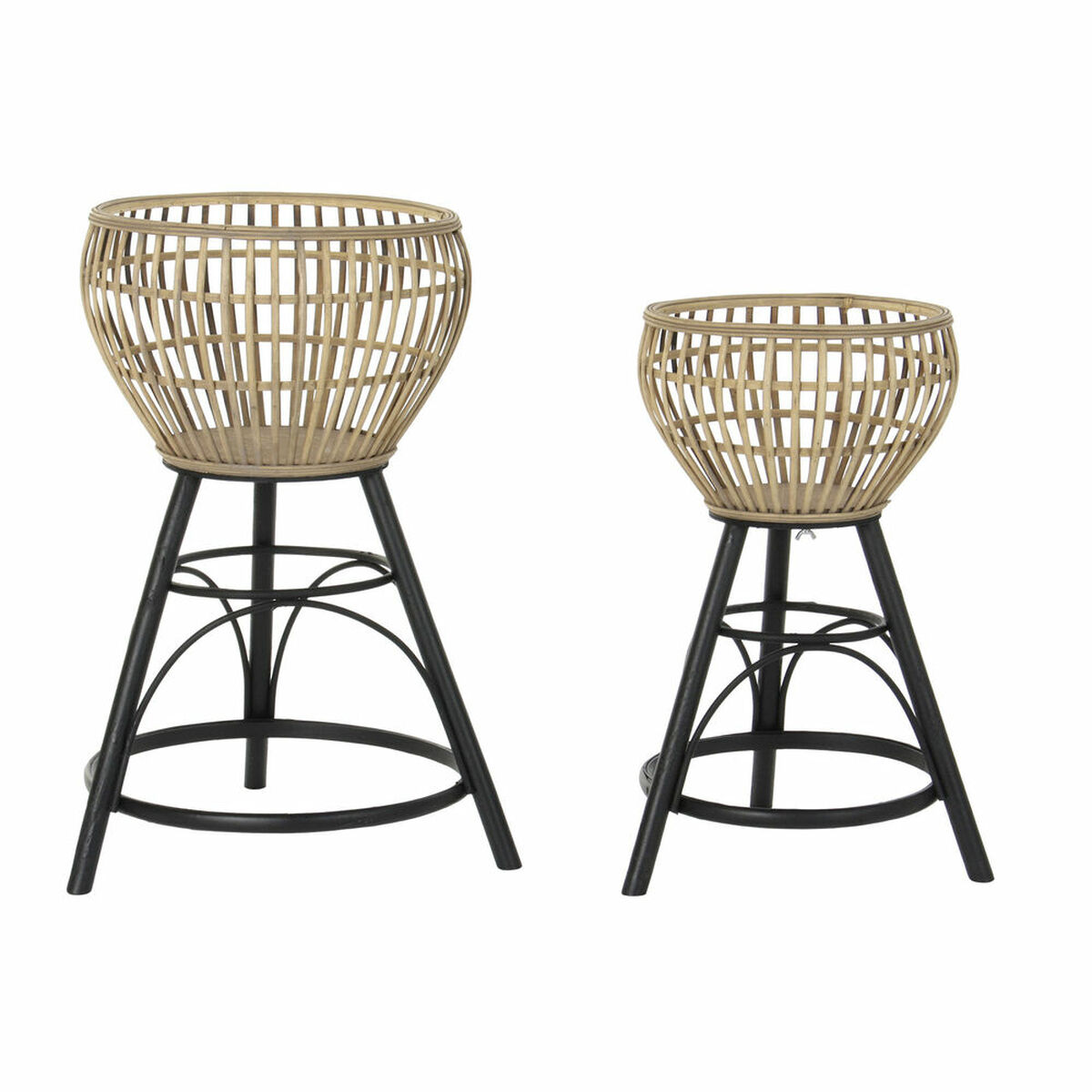 Macetero DKD Home Decor Natural Metal Bambú Bali 41 x 41 x 68 cm 2 S3023950_1