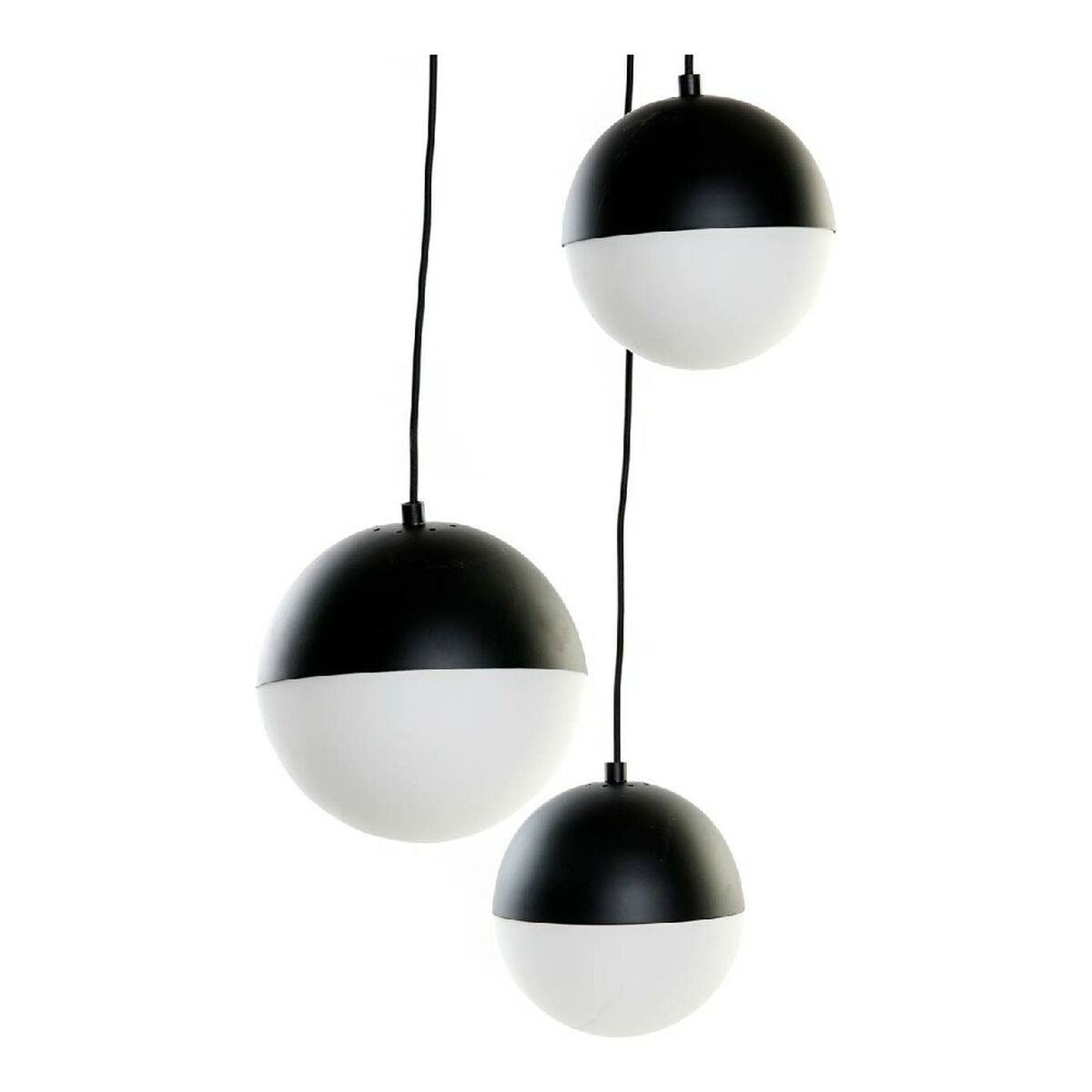 Lámpara de Techo DKD Home Decor Blanco Negro Metal Cristal 220 V (40 x 40 x 80 cm) 1 S3014605_0