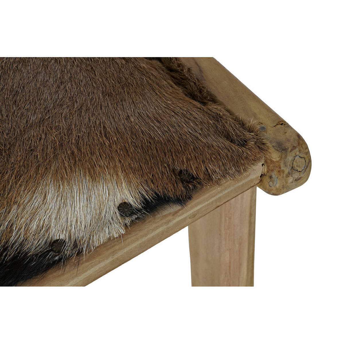 Banqueta DKD Home Decor 8424001823215 Marrón Multicolor Natural Teca 65 x 47 x 42 cm 3 S3015970_2