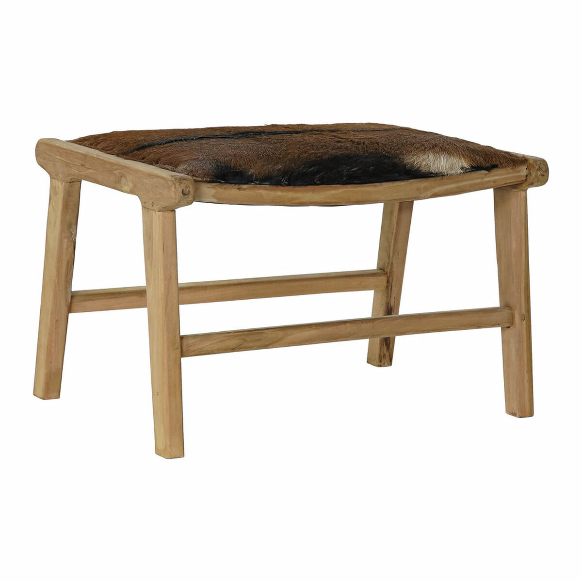 Banqueta DKD Home Decor 8424001823215 Marrón Multicolor Natural Teca 65 x 47 x 42 cm 1 S3015970_0