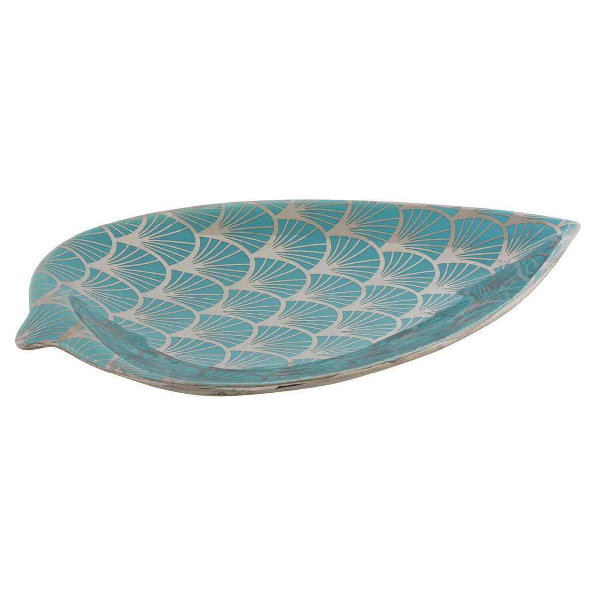 Centro de Mesa DKD Home Decor Turquesa Porcelana 27,5 x 16 x 3 cm 3 S3015276_2