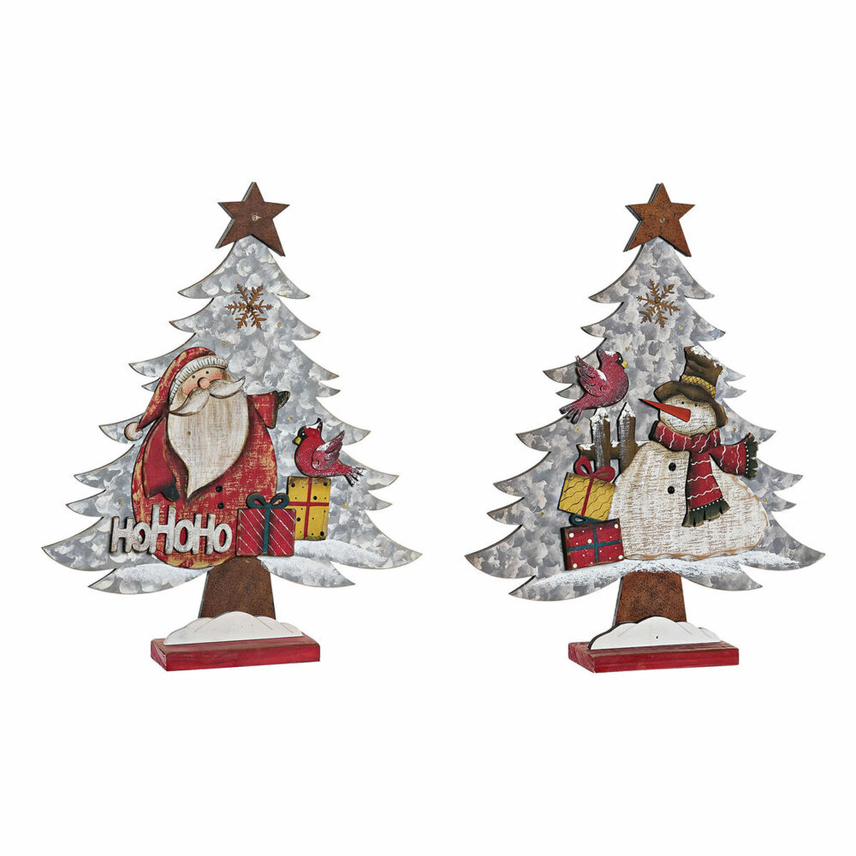 Adorno Navideño DKD Home Decor Madera (2 pcs) (33 x 6 x 39.5 cm) 1 S3025053_0