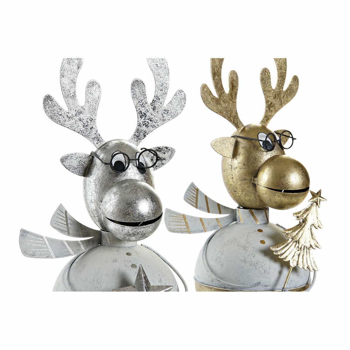 Adorno Navideño DKD Home Decor Metal Reno (14 x 13 x 27 cm) (2 pcs) 2 S3025204_1