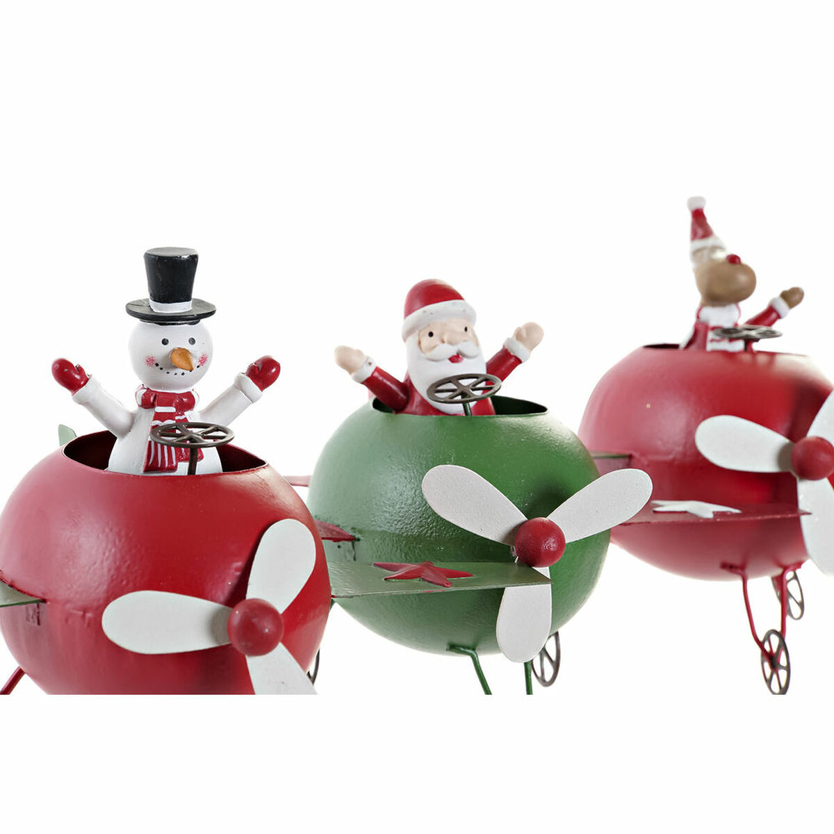 Adorno Navideño DKD Home Decor Metal Reno (19 x 14 x 13 cm) (3 pcs) 2 S3025228_1