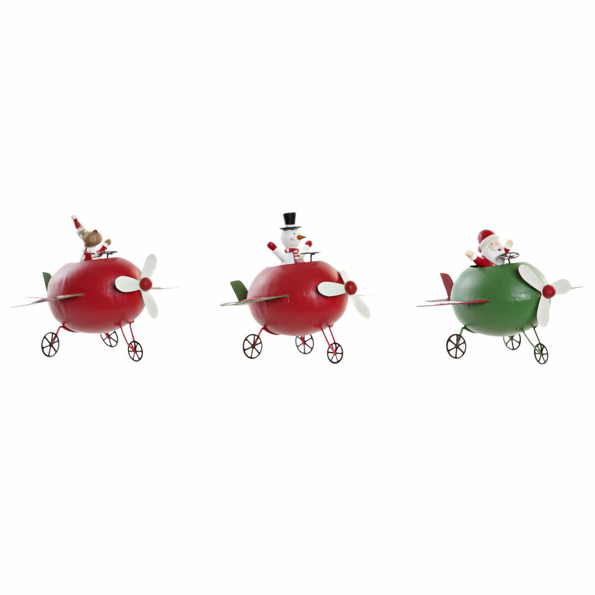 Adorno Navideño DKD Home Decor Metal Reno (19 x 14 x 13 cm) (3 pcs) 1 S3025228_0