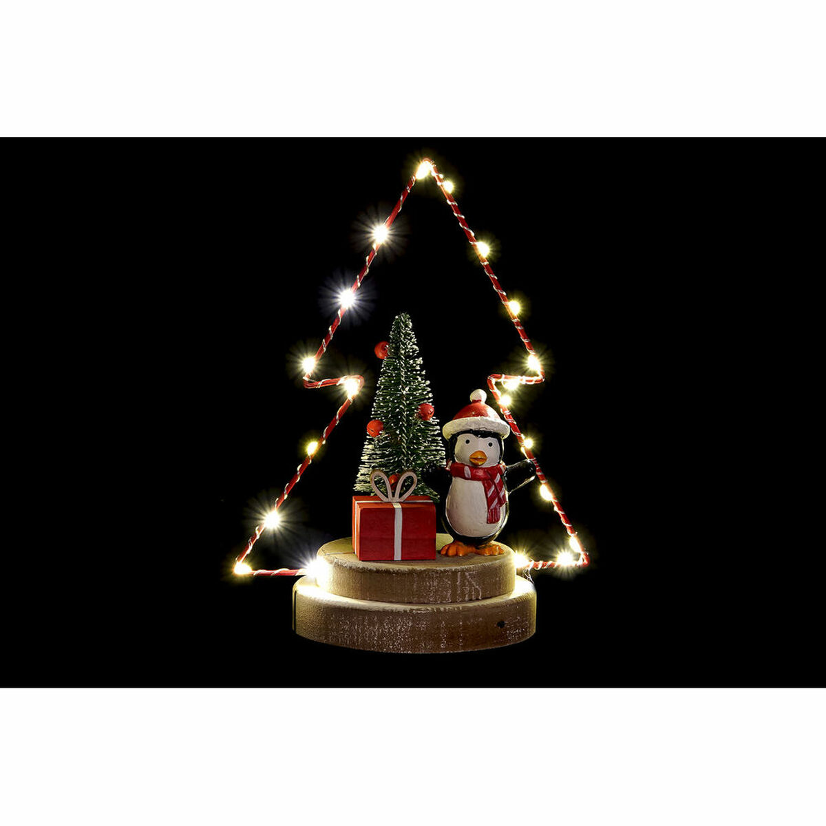 Adorno Navideño DKD Home Decor Árbol Metal Madera (17 x 11 x 21 cm) (3 pcs) 2 S3025230_1