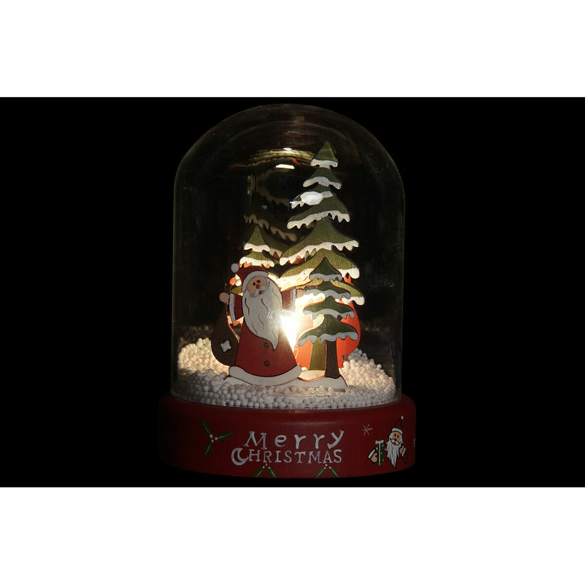 Adorno Navideño DKD Home Decor Resina Cristal Papá Noel (2 pcs) (9 x 9 x 11 cm) 2 S3025265_1