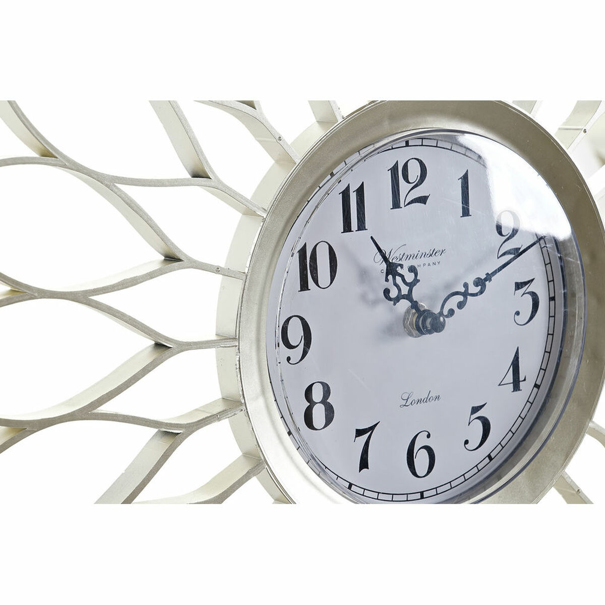 Reloj de Pared DKD Home Decor Champán Plateado Polipropileno Espejo 50 x 4 x 50 cm 5 Piezas (2 Unidades) 2 S3026649_1