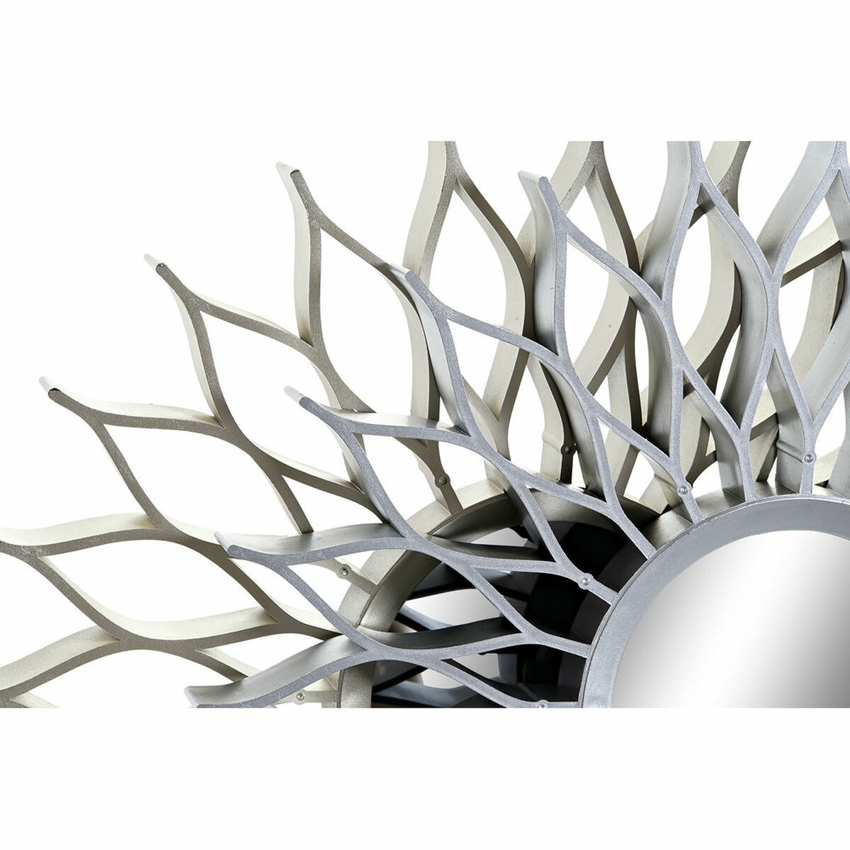 Reloj de Pared DKD Home Decor Champán Plateado Polipropileno Espejo 50 x 4 x 50 cm 5 Piezas (2 Unidades) 3 S3026649_2