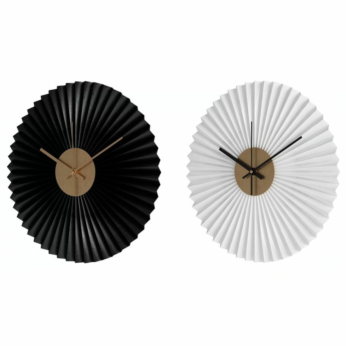 Reloj de Pared DKD Home Decor Blanco Negro Blanco/Negro Hierro Plástico Moderno 30 x 4 x 30 cm (2 Unidades) 1 S3026700_0