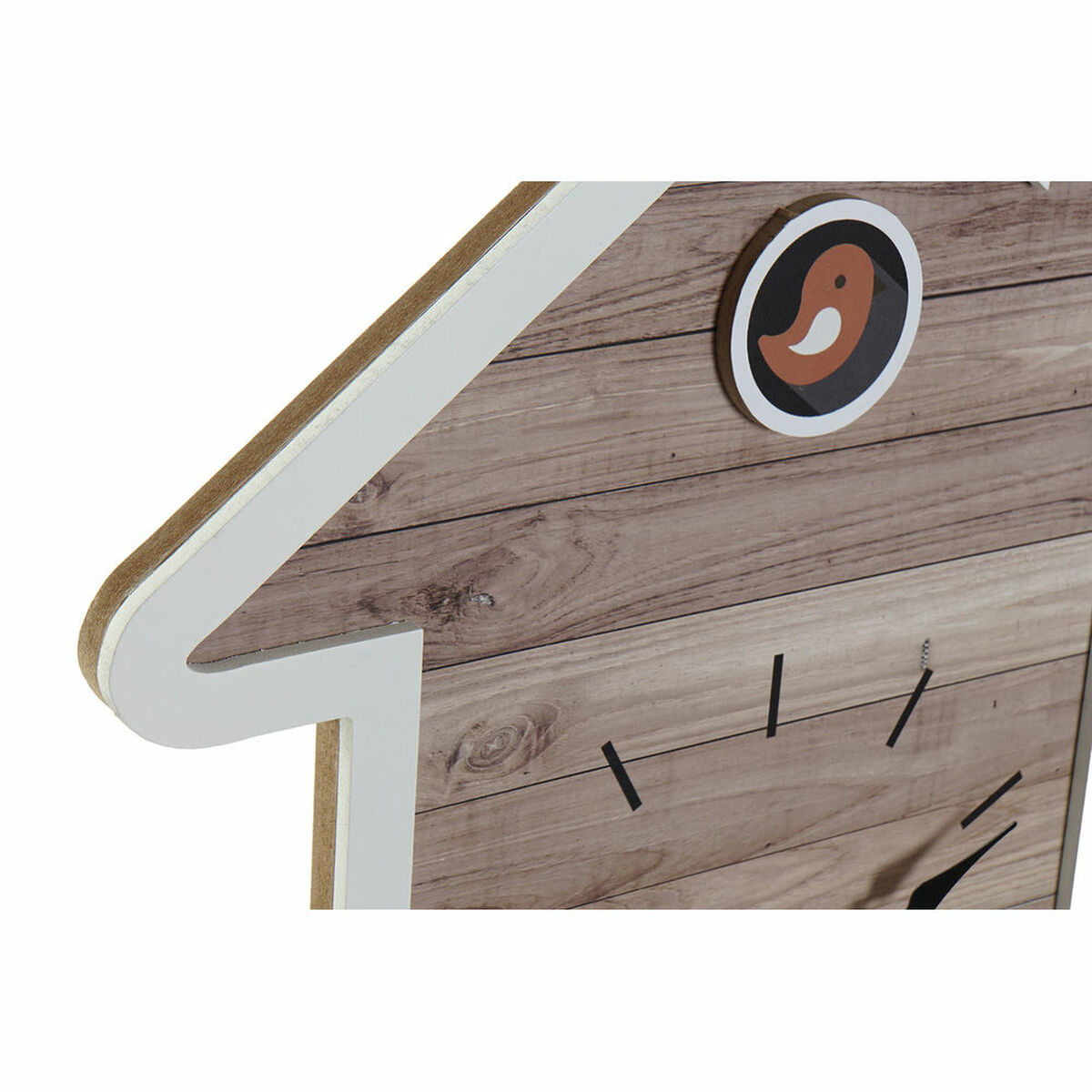 Reloj de Pared DKD Home Decor 32 x 5 x 56 cm Natural Blanco Plástico Casa Madera MDF (2 Unidades) 2 S3026750_1