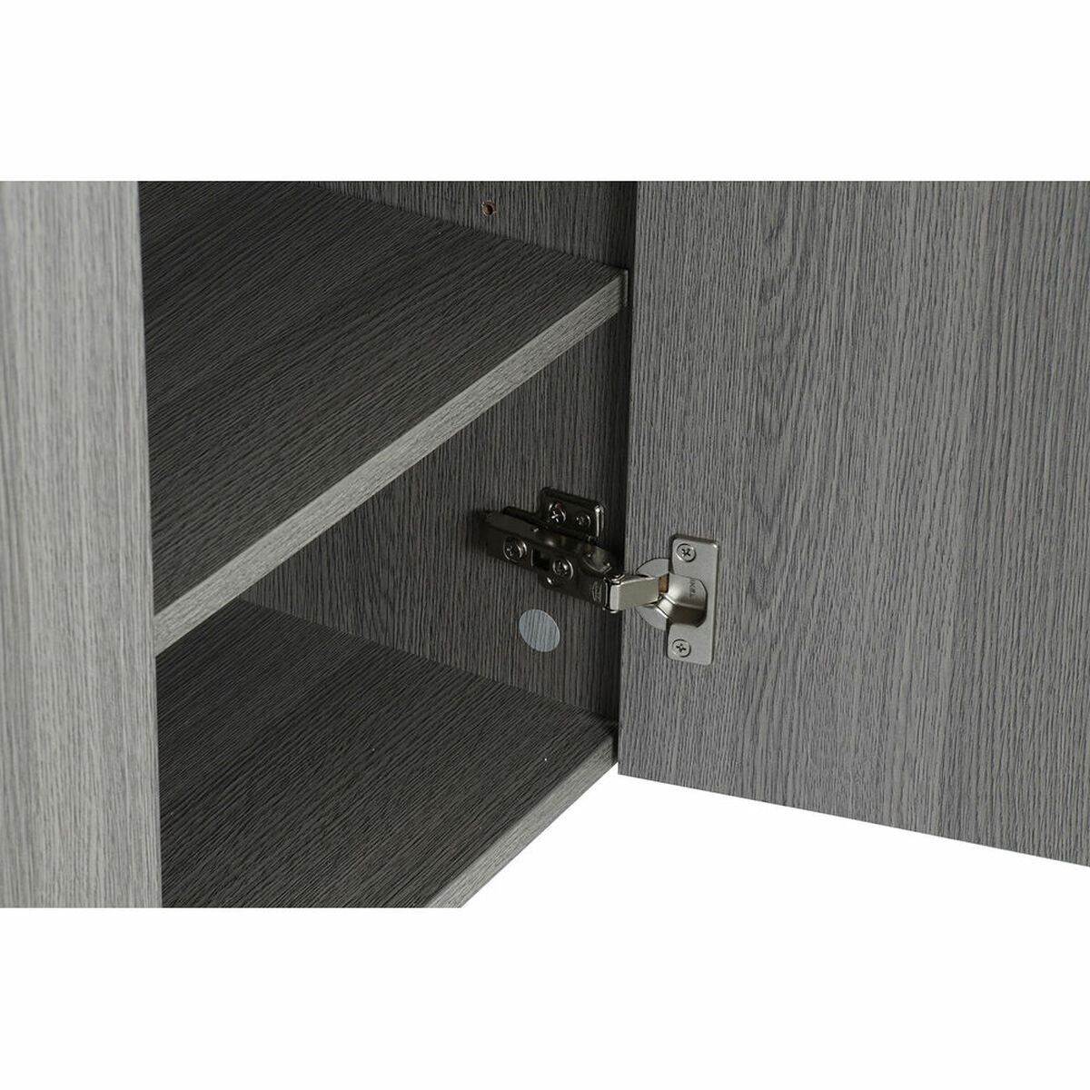 Aparador DKD Home Decor Gris Aluminio Cristal Roble Cristal Templado 165 x 39 x 76 cm 5 S3033037_4
