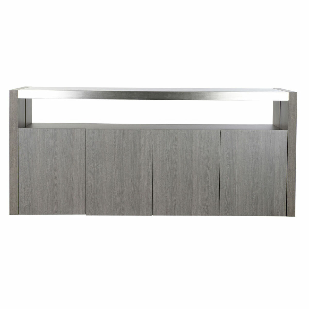 Aparador DKD Home Decor Gris Aluminio Cristal Roble Cristal Templado 165 x 39 x 76 cm 7 S3033037_6