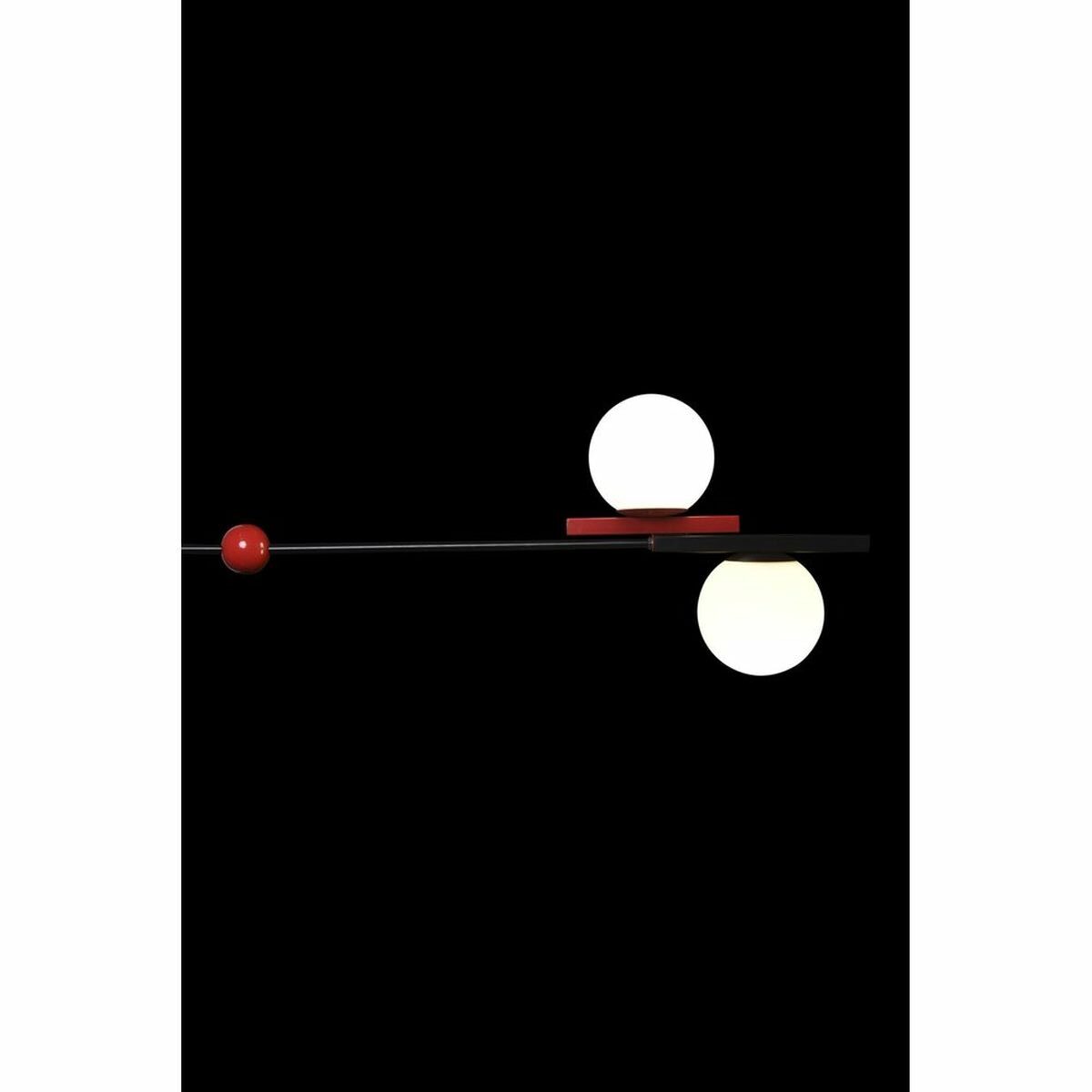 Lámpara de Techo DKD Home Decor Blanco Negro Rojo Metal Cristal 40 W 44 x 44 x 120 cm 4 S3031216_3