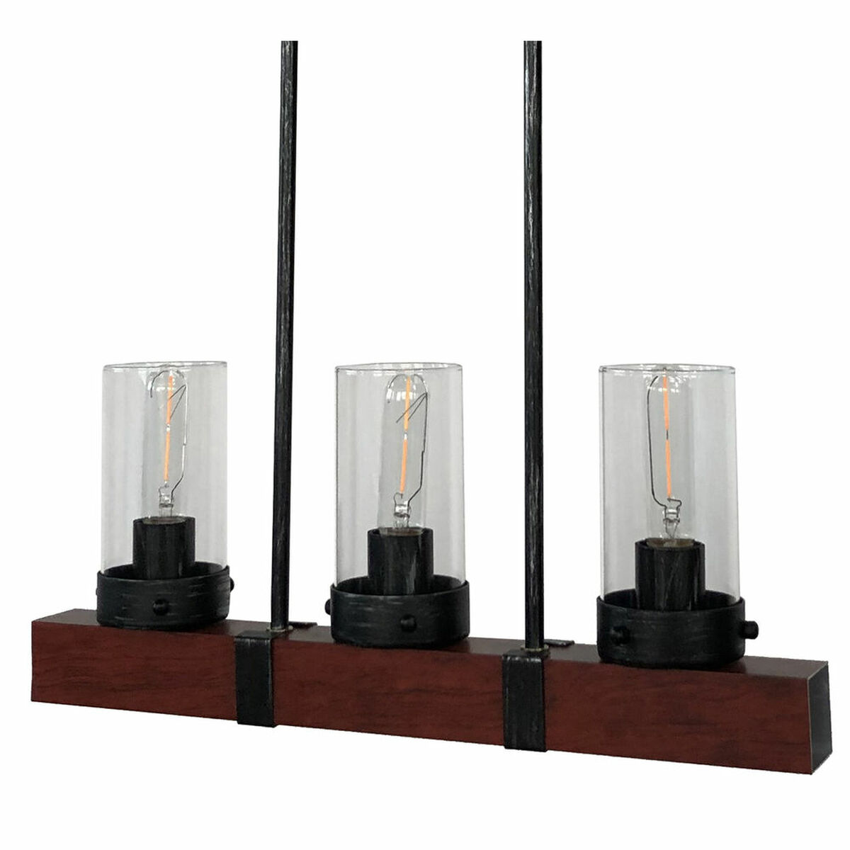 Lámpara de Techo DKD Home Decor Cristal Negro Marrón Aluminio (50 x 8 x 21 cm) 1 S3020972_0