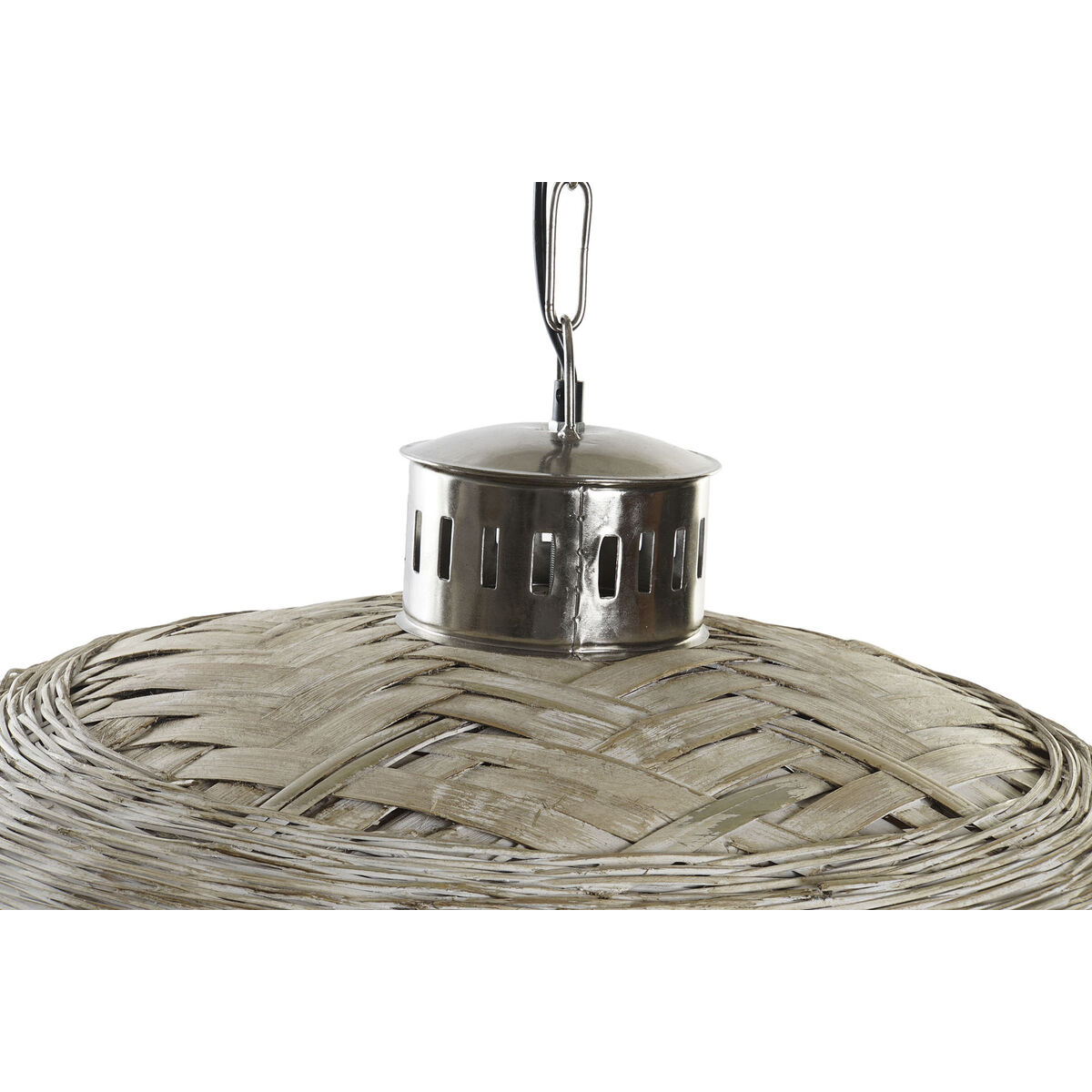 Lámpara de Techo DKD Home Decor Plateado Natural Metal 50 W 80 x 80 x 47 cm 2 S3053167_1