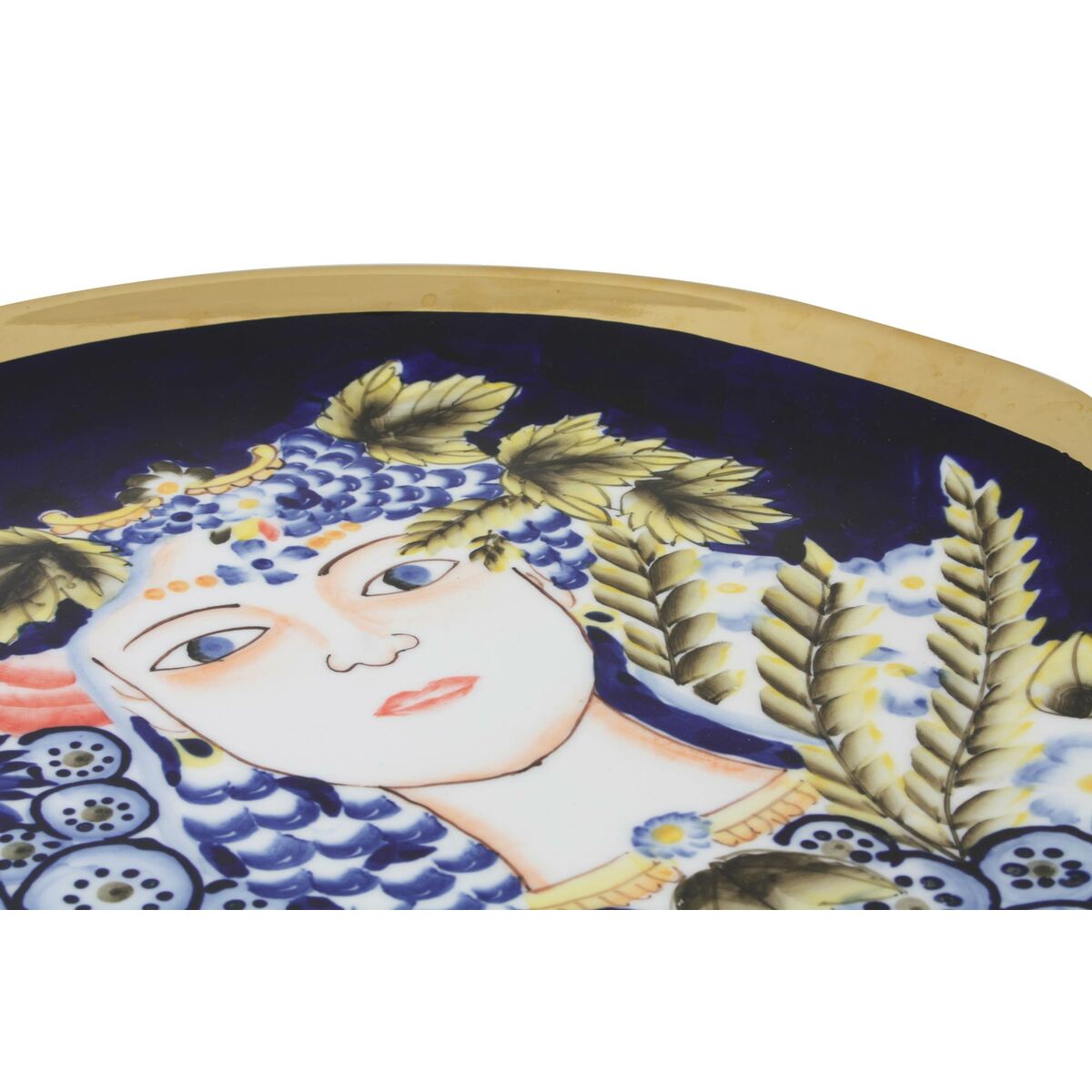 Centro de Mesa DKD Home Decor Azul Multicolor Porcelana 42 x 42 x 4 cm 4 S3020486_3