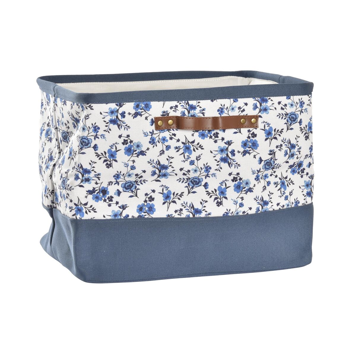 Caja de Almacenaje DKD Home Decor Azul Blanco 40 x 30 x 30 cm 1 S3031863_0