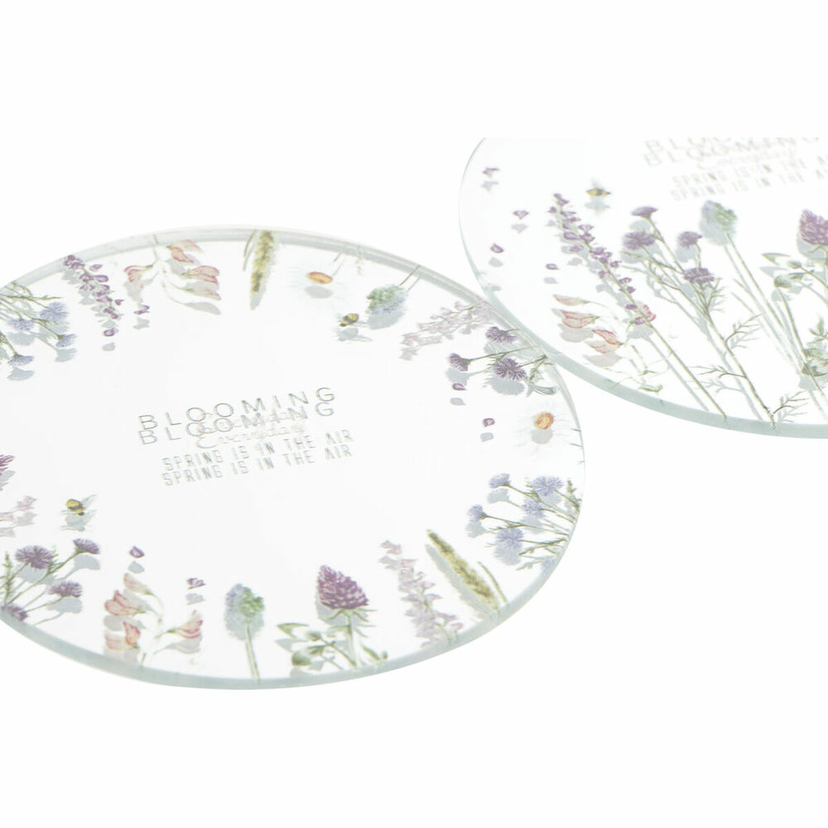 Farol DKD Home Decor Cristal Multicolor Mariposa (10 x 10 x 1 cm) (2 unidades) 2 S3037541_1