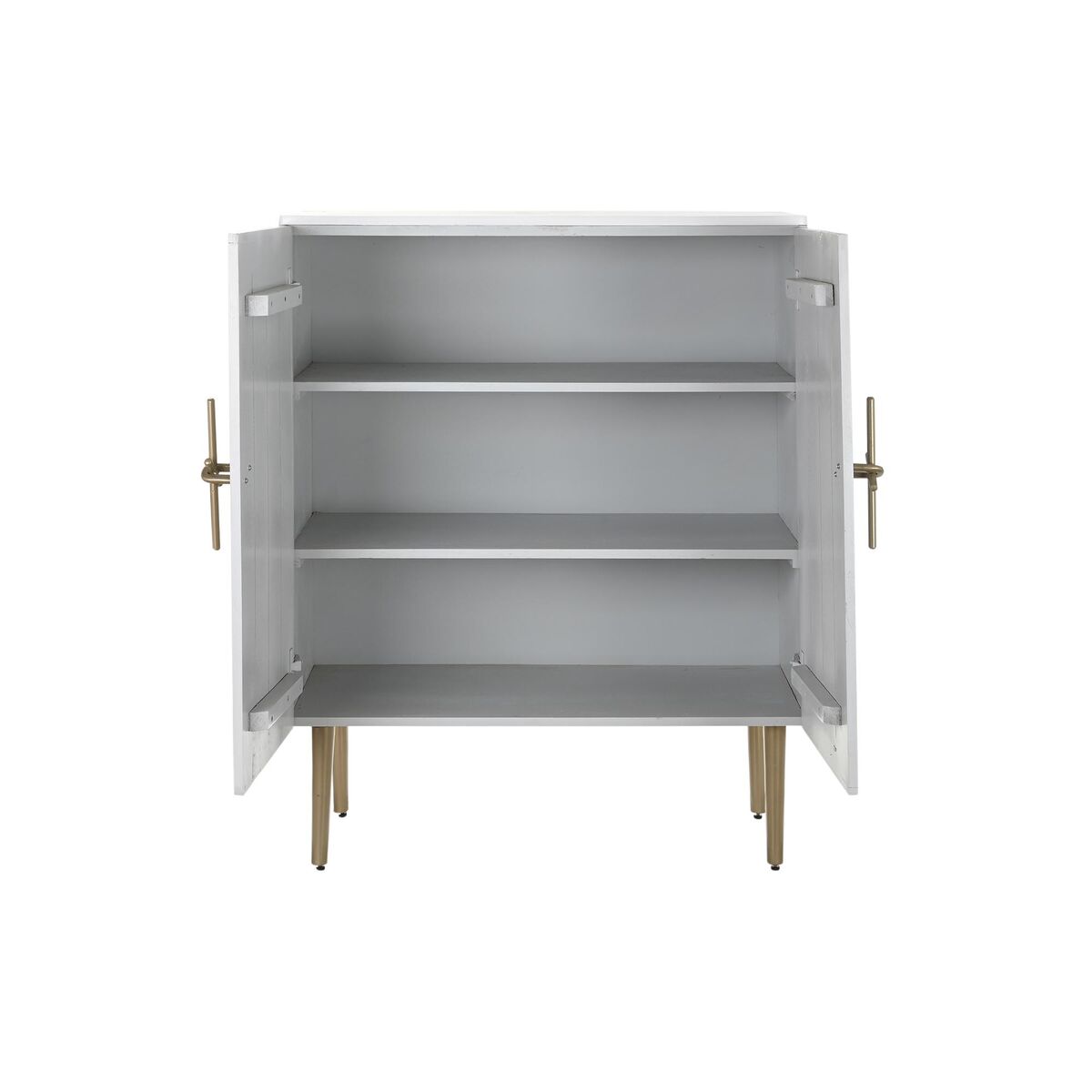 Armario DKD Home Decor Blanco Dorado Hierro Madera de mango 85 x 45 x 110 cm BAR 4 S3033395_3