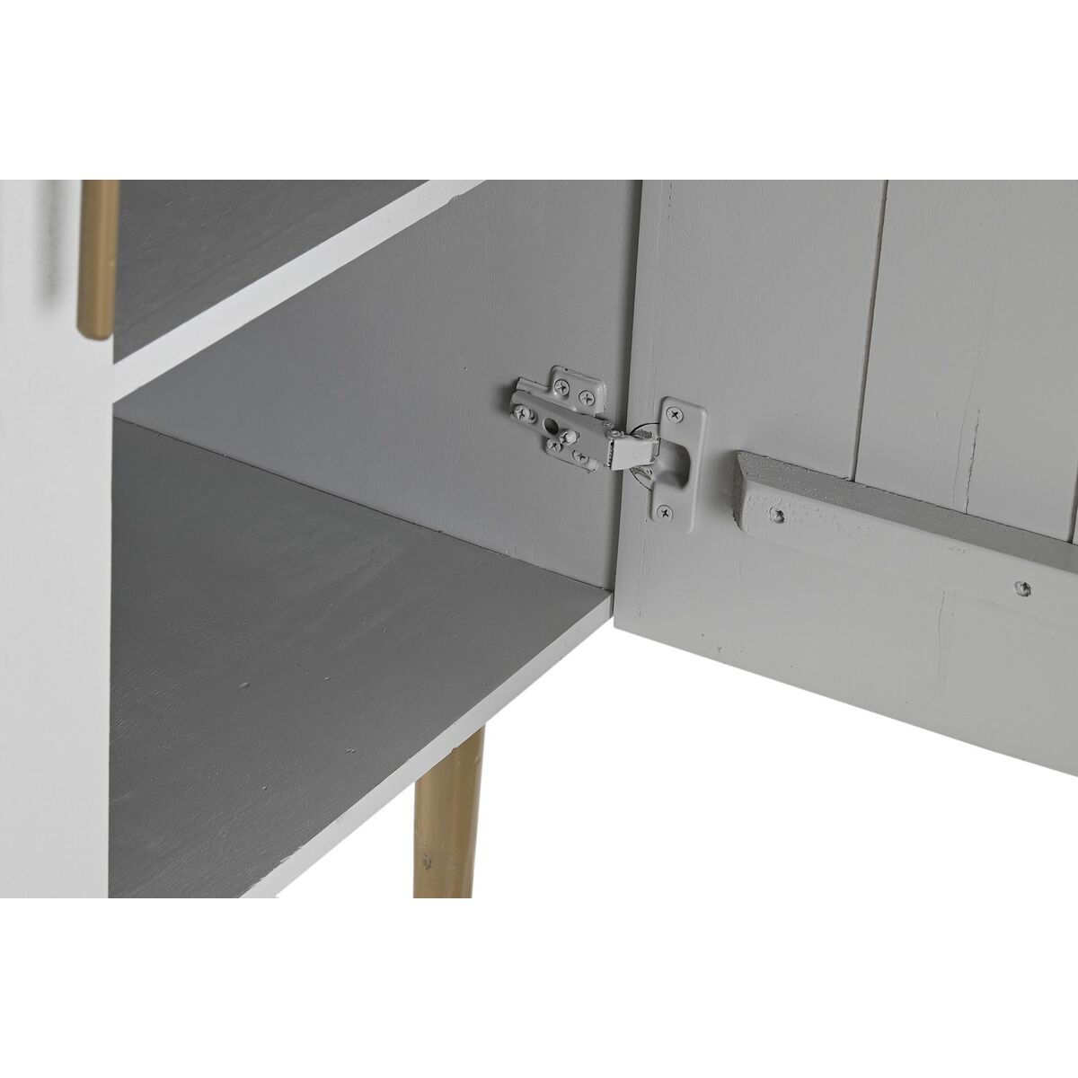 Armario DKD Home Decor Blanco Dorado Hierro Madera de mango 85 x 45 x 110 cm BAR 5 S3033395_4